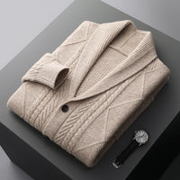 Cashmere Cardigan Men's Half Turtleneck Button Cashmere Coat