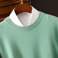Round Neck Pullover Bottoming Shirt Casual Business Loose Long Sleeve Sweater