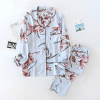 Rayon V-neck Pajamas Women Ladies Home Wear Long Sleeve Pajamas Women Suit Wholesale Rayon Silk