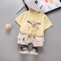 Children's Summer Short-sleeved Shorts Suit