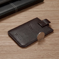 Men's Buckle Driving License Leather Case Mini Wallet