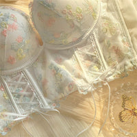 Women's Fashion Casual Bow Breast Holding Push Up Wireless Bra
