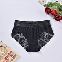 Plus Size Women's High Waist Hollow-out Breathable Underwear