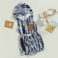 Color Matching Lanyard Shorts Children Suit