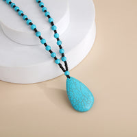 Vintage Turquoise Waterdrop Womens Necklace