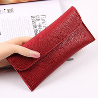 New Women's Bag Women's Long Purse Simple Buckle Card Wallet