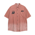 Embroidered Pocket Loose Shirt Summer Men