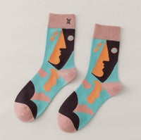 12Constellations Embroidered Socks Autumn And Winter