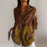 Printed Autumn Leisure Loose Shirt Women's Top