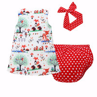 Baby Girl Animal Skirt Suit
