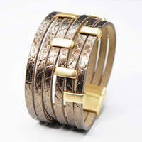 Multi-layer PU Leather Bracelet For Layered Styling