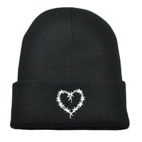 Outdoor Keep Warm Couple Heart-shaped Knitted Hat Women