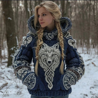 AutumnWinter 3D Digital-Print Hoodie