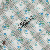 Full Printed Floral Plaid Loose Shirt For Men