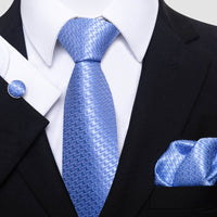 Men's Business Party Fashion Tie Square Scarf Cufflinks Set