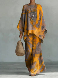 Loose Dopamine-Boosting Holiday Two-Piece Set Vacation Style