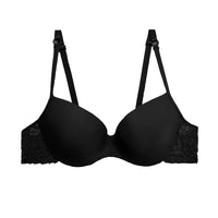 Women's Underwear Gathered Lace Side Bra With Steel Ring