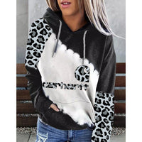 Letter-print Long-sleeve Hooded Pullover Casual Sweatshirt