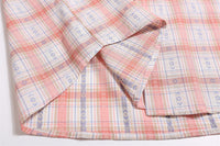Short Sleeve Plaid Shirt Men And Women