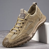 Casual Plus Size Suede Leather Mesh Casual Shoes Breathable