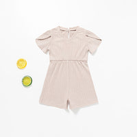 Summer New Solid Color Pit Stripe Bodysuit Shorts