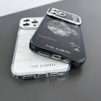 Pleated Bracket Phone Case Metal Planet