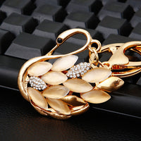 Diamond Crystal Swan Car Key Ring