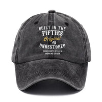 Washed Print Denim Baseball Cap Retro Versatile Soft Top Hat