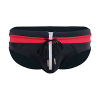 Men's Front  Zip Swim BriefsFitted Triangle
