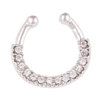 5-color Diamond U-shaped Fake Nose Ring Personality Perforation-free Nose Ring