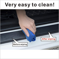 Car Door Threshold Welcome Foot Pedal Leather Anti-stepping Sticker