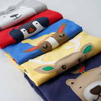 Boys And Girls Striped Sleeves Stitching Round Neck Sweater