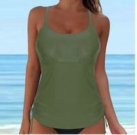 One-piece Swimsuit Round Neck Conservative Vest Swimming Top