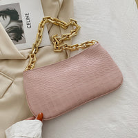 New Style Hand-carry Personality Fashion Patent Leather Armpit Baguette Small Shoulder Bag