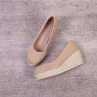 Wedge Thick Bottom Shallow Mouth Comfortable Rope Bottom High Heel Pumps