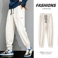 Men's Plus-sized Loose Wide Leg Corduroy Sports Casual Pants