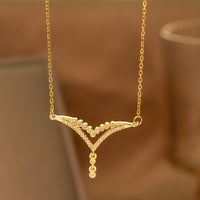 Fashionable Minimalist Internet-celebrity-style Versatile Single-diamond Pendant Necklace