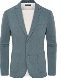 Business-Casual Printed Blazer With Double Buttons