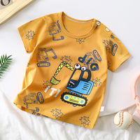 Children's Pure Cotton Cartoon Short-sleeved Korean