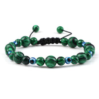Evil Blue-Eyed Beaded Braided Bracelet