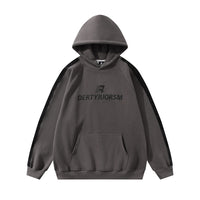 Street Letter Print Loose Hooded Sweater