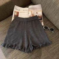 Knitted Elastic High-waist Casual Pants