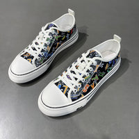 Summer Knitted Casual Board Shoes Flat Printing