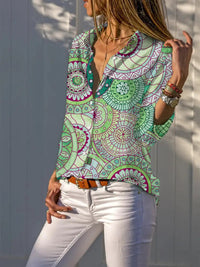 Casual Floral Women's Long-sleeved Blouse