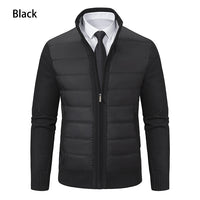 Stand Collar Fleece-lined Thickened Men's Coat