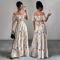 Elegant Long Evening Gown With A Backless Off-the-shoulder Design For Women