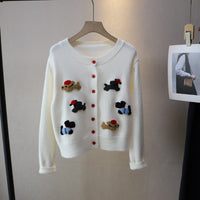 Korean Style Women's Round Neck Cartoon Sweater