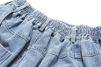 Washed Denim Loose Shorts Men's Fashion Design Sense