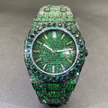 Full Diamond Blue Diamond Hip Hop Niche Luminous Pointer Quartz Men's Watch