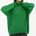 Solid-color Turtleneck Sweater For Women European And American Style